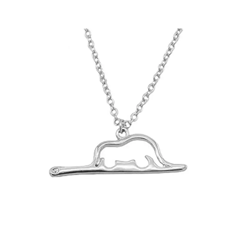 Wllay piccolo principe elefante collana elefante in un fascino serpente collana e Lega, colore: Silver, cod.