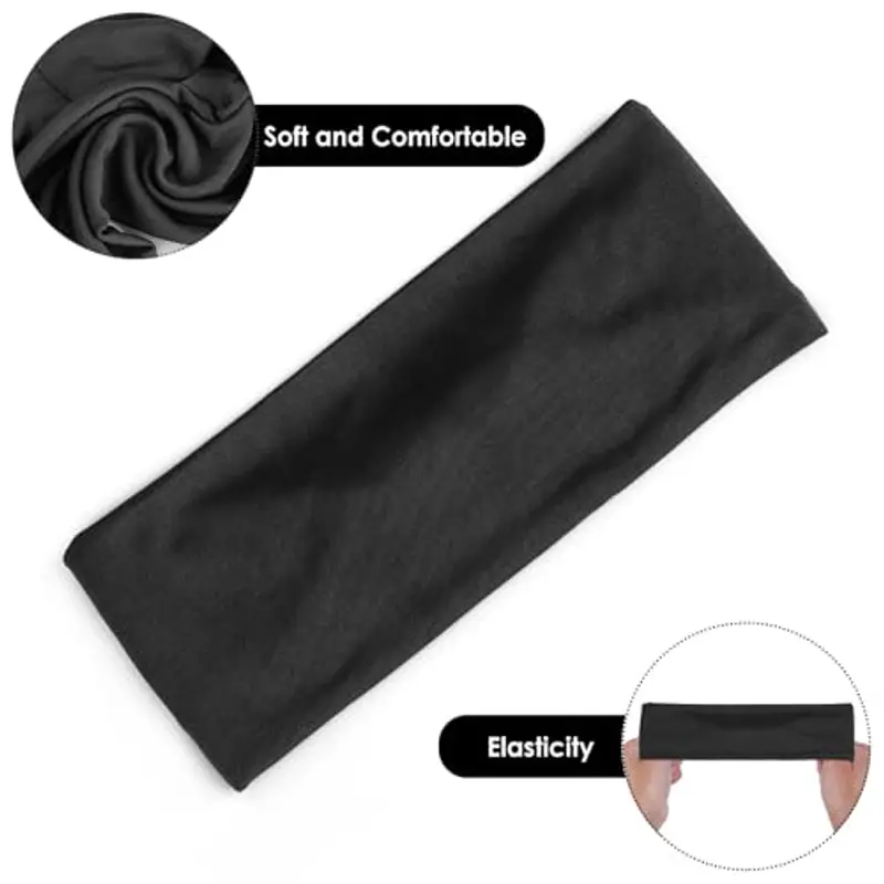 WLLHYF 2 fasce sportive per bambini, morbide e sportive, fascia per capelli per ragazze e ragazzi, fascia elastica per miniatura 3