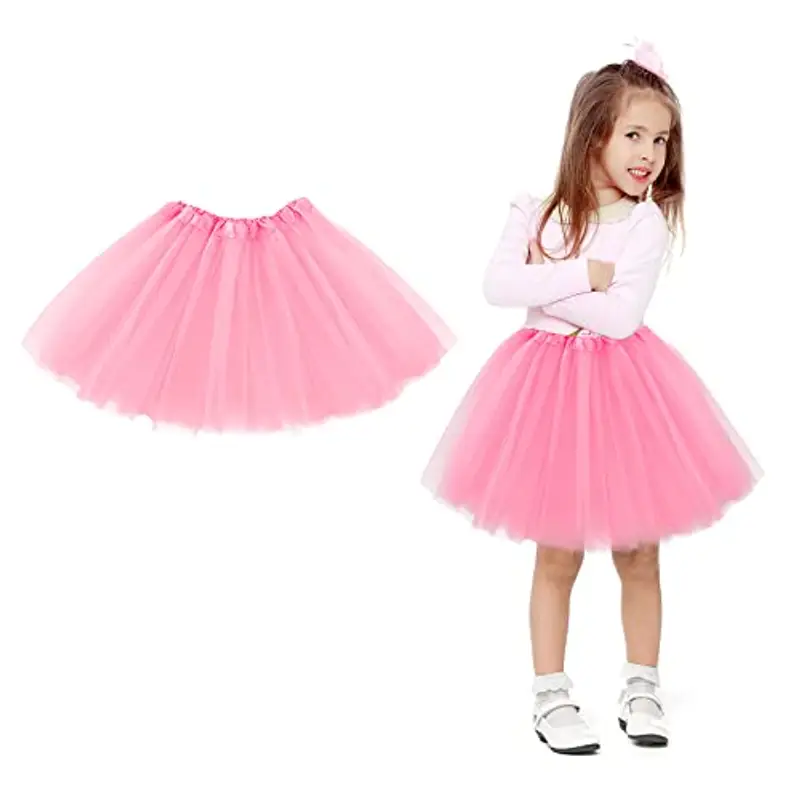 WLLHYF Tutù, gonna a 3 strati, in tulle, a forma di stella, per balletto, per bambini, per Natale, per feste di