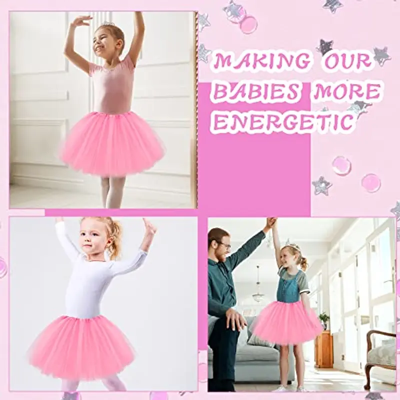 WLLHYF Tutù, gonna a 3 strati, in tulle, a forma di stella, per balletto, per bambini, per Natale, per feste di miniatura 3