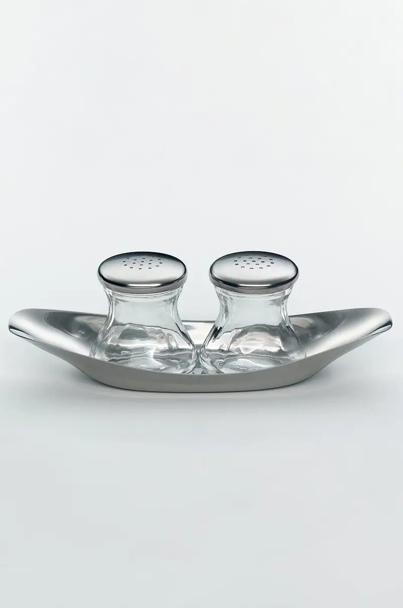 saliera e pepiera con supporto Wagenfeld Grigio miniatura 4