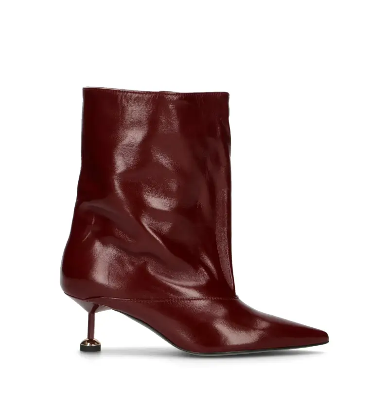 Tronchetto donna bordeaux in pelle Vario