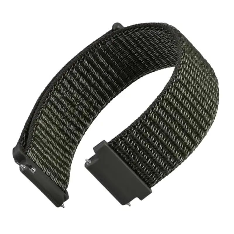 WOCCI 18mm Sportivo Cinturino in Nylon, Cinturini per Orologi a Sgancio Rapido per Uomo e Donna (Verde Militare)