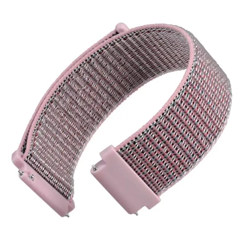 WOCCI 20mm Sportivo Cinturino in Nylon, Cinturini per Orologi a Sgancio Rapido per Uomo e Donna (Rosa Sabbia)