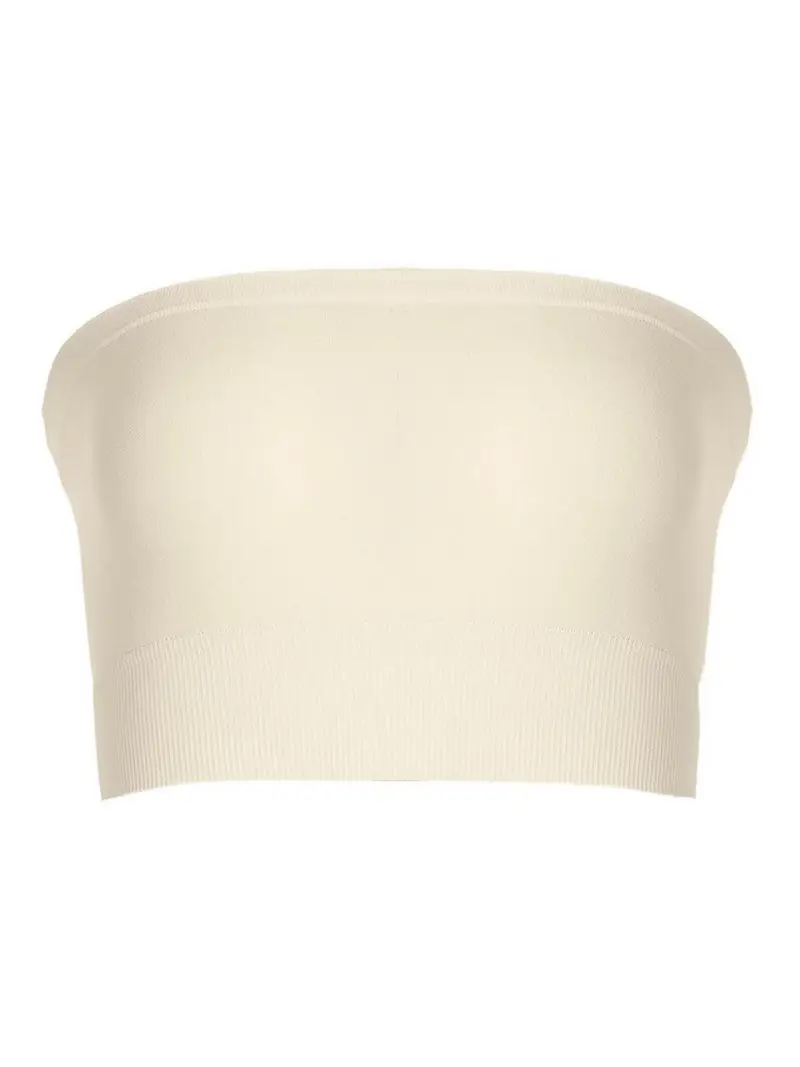 Top a fascia senza cuciture Bianco