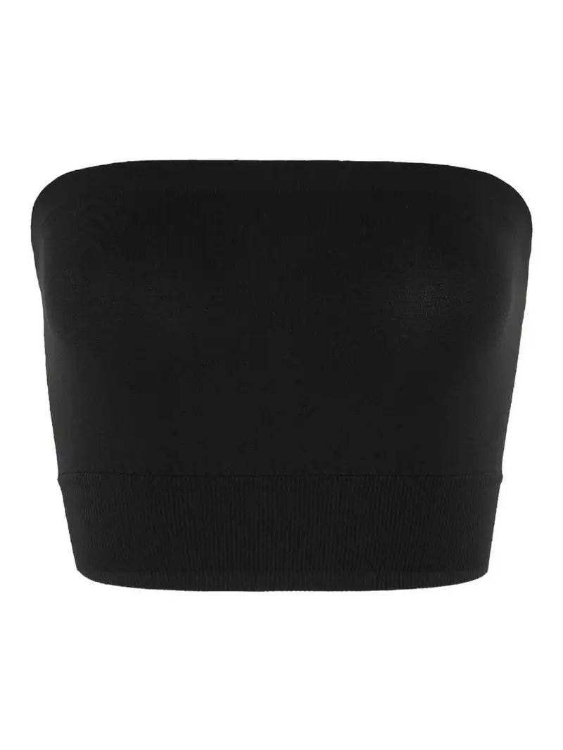 Top a fascia senza cuciture Nero