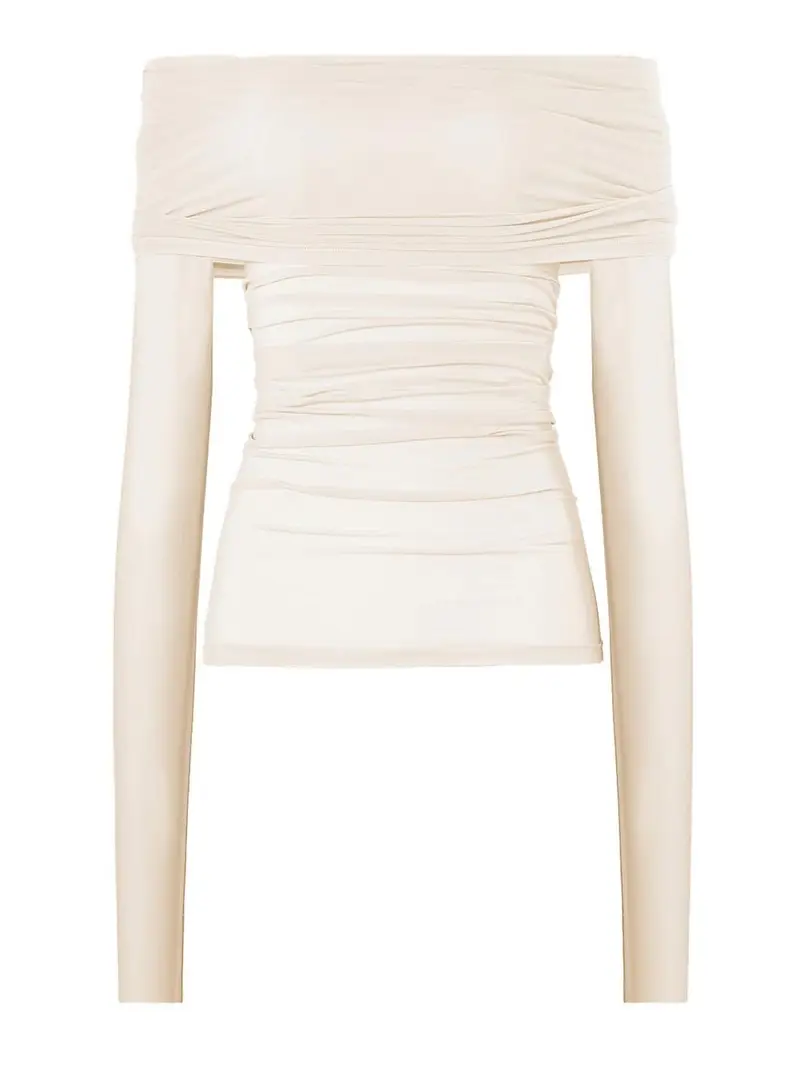 Top con spalle scoperte Bianco
