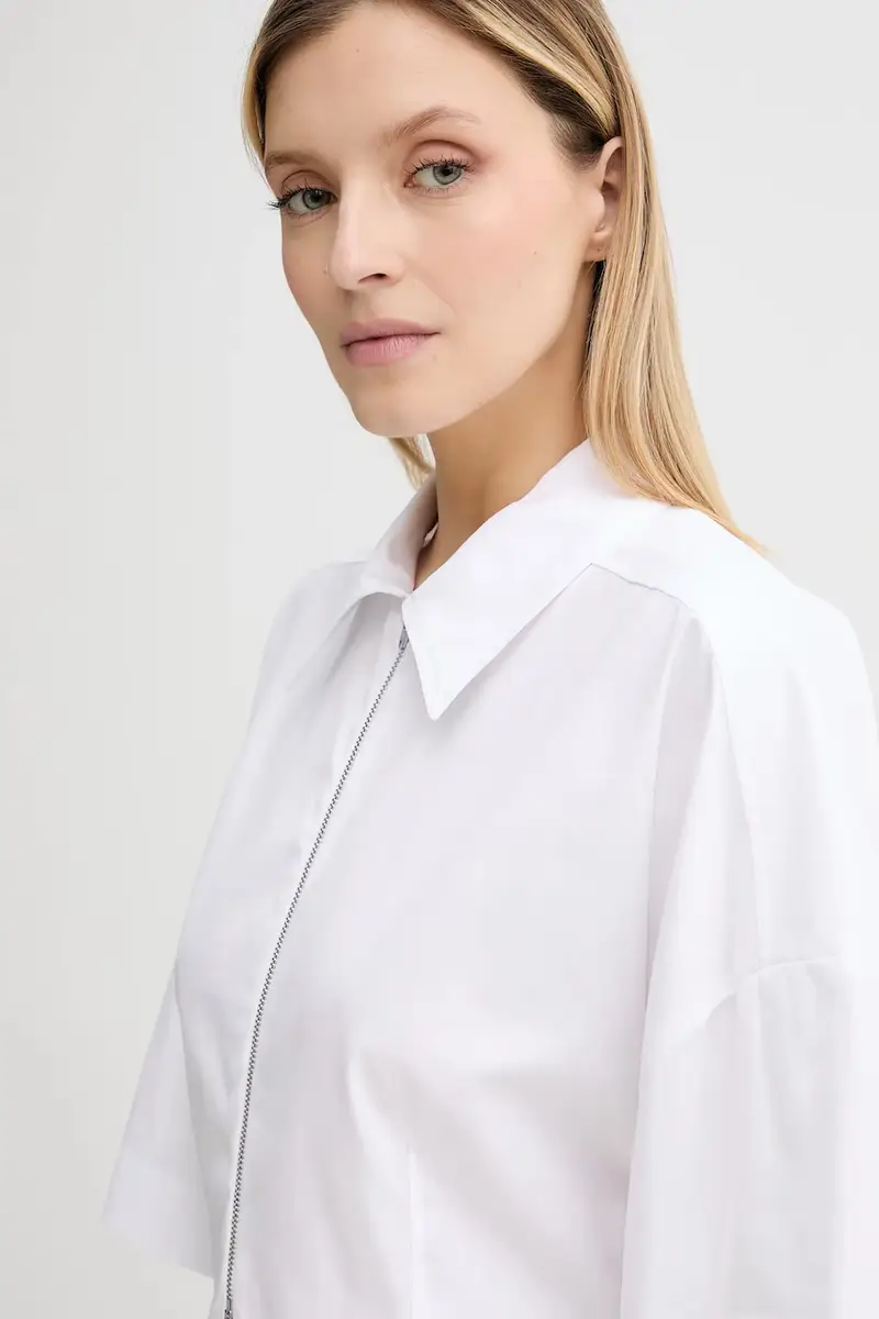 camicia in cotone donna colore bianco 3688-14287 miniatura 4
