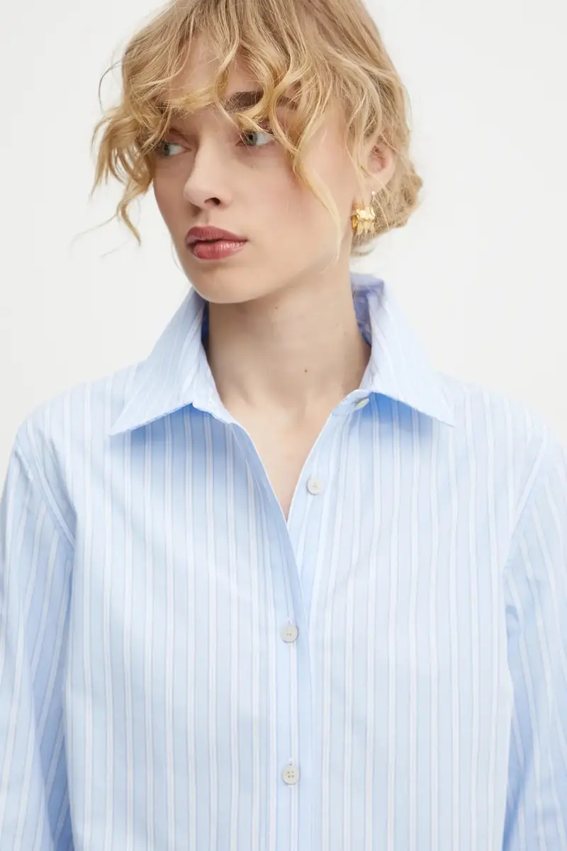 camicia in cotone donna colore blu 3367-14268 miniatura 4