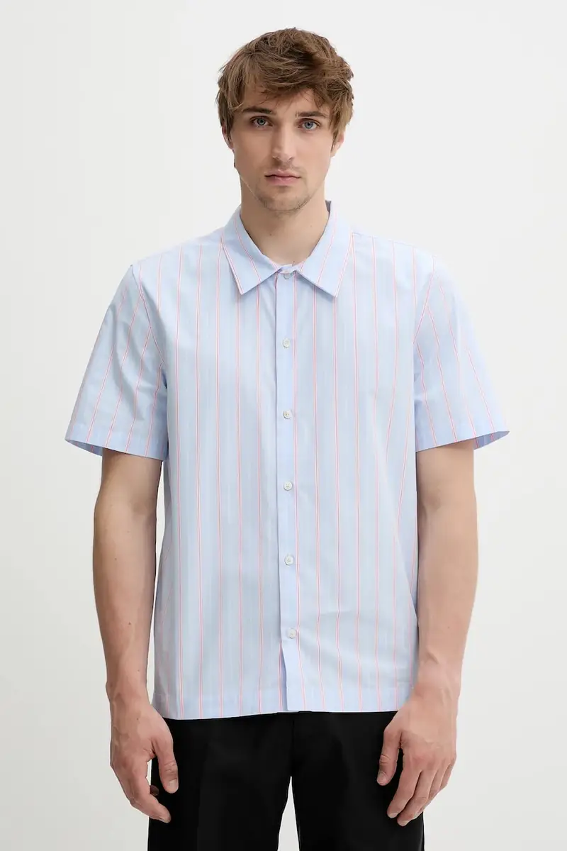 camicia in cotone uomo colore blu 3558-14268