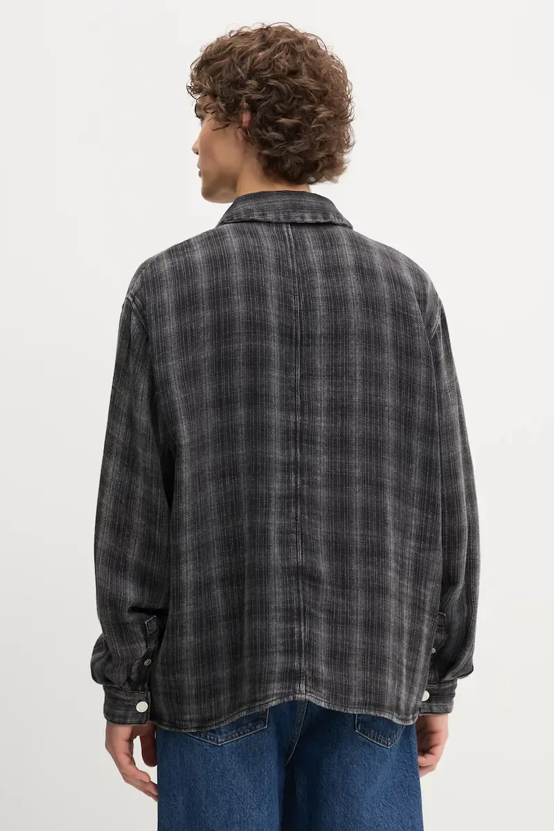 camicia in cotone uomo colore nero 3704-13059 miniatura 3