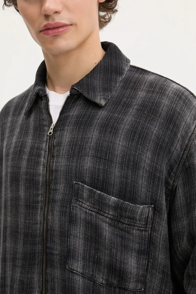 camicia in cotone uomo colore nero 3704-13059 miniatura 5