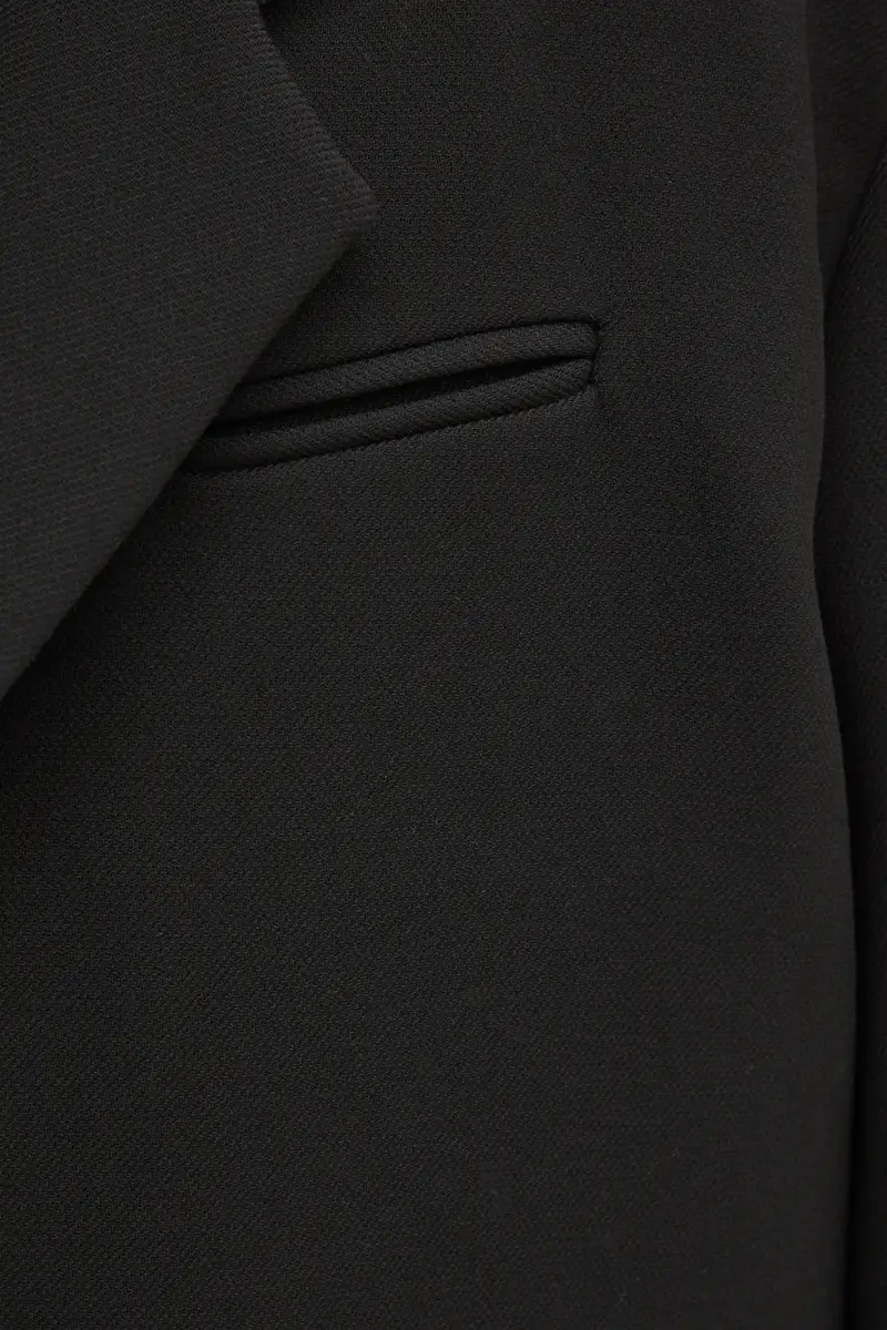 cappotto con aggiunta di lana colore nero 3394-14272 miniatura 5