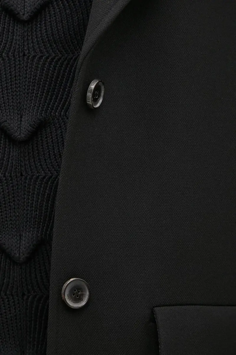 cappotto con aggiunta di lana uomo colore nero 3658-14272 miniatura 5