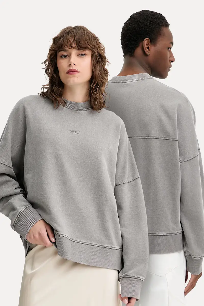 felpa in cotone colore grigio 3726-12087