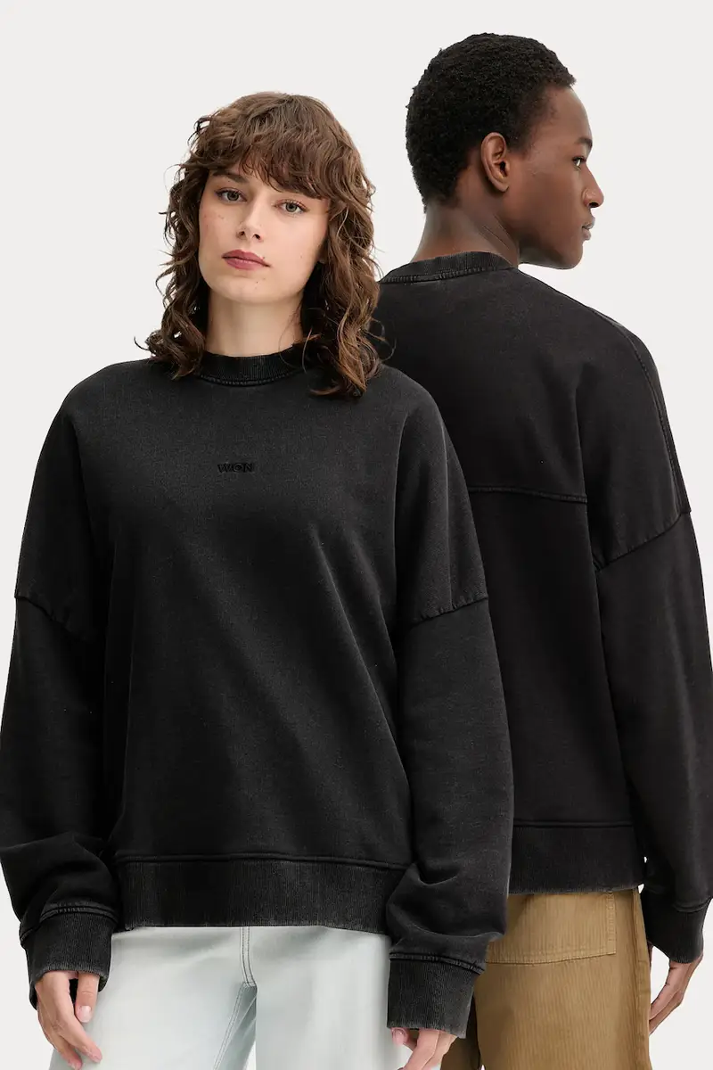 felpa in cotone colore nero 3726-12087