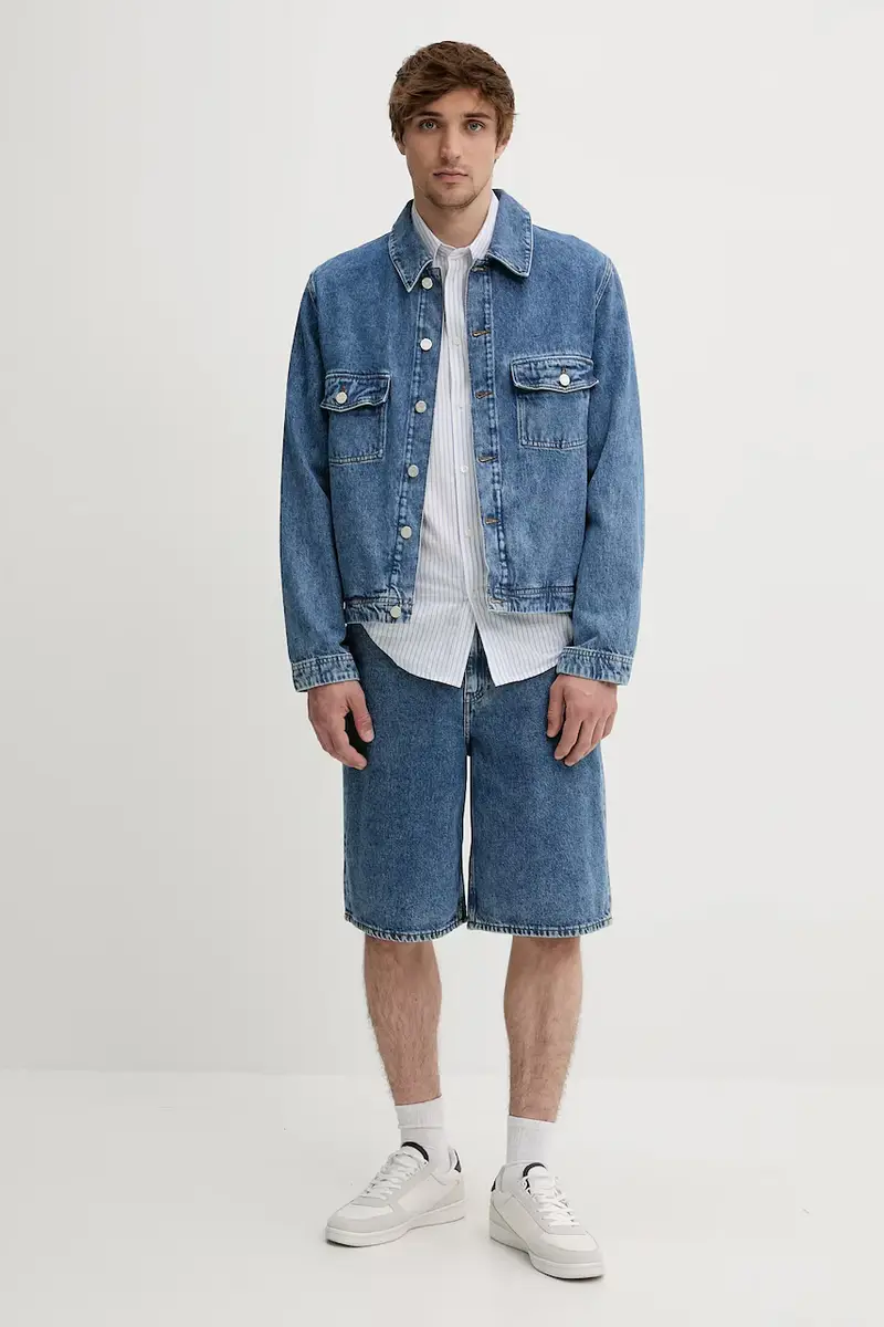 giacca di jeans colore blu 3565-15166 miniatura 2