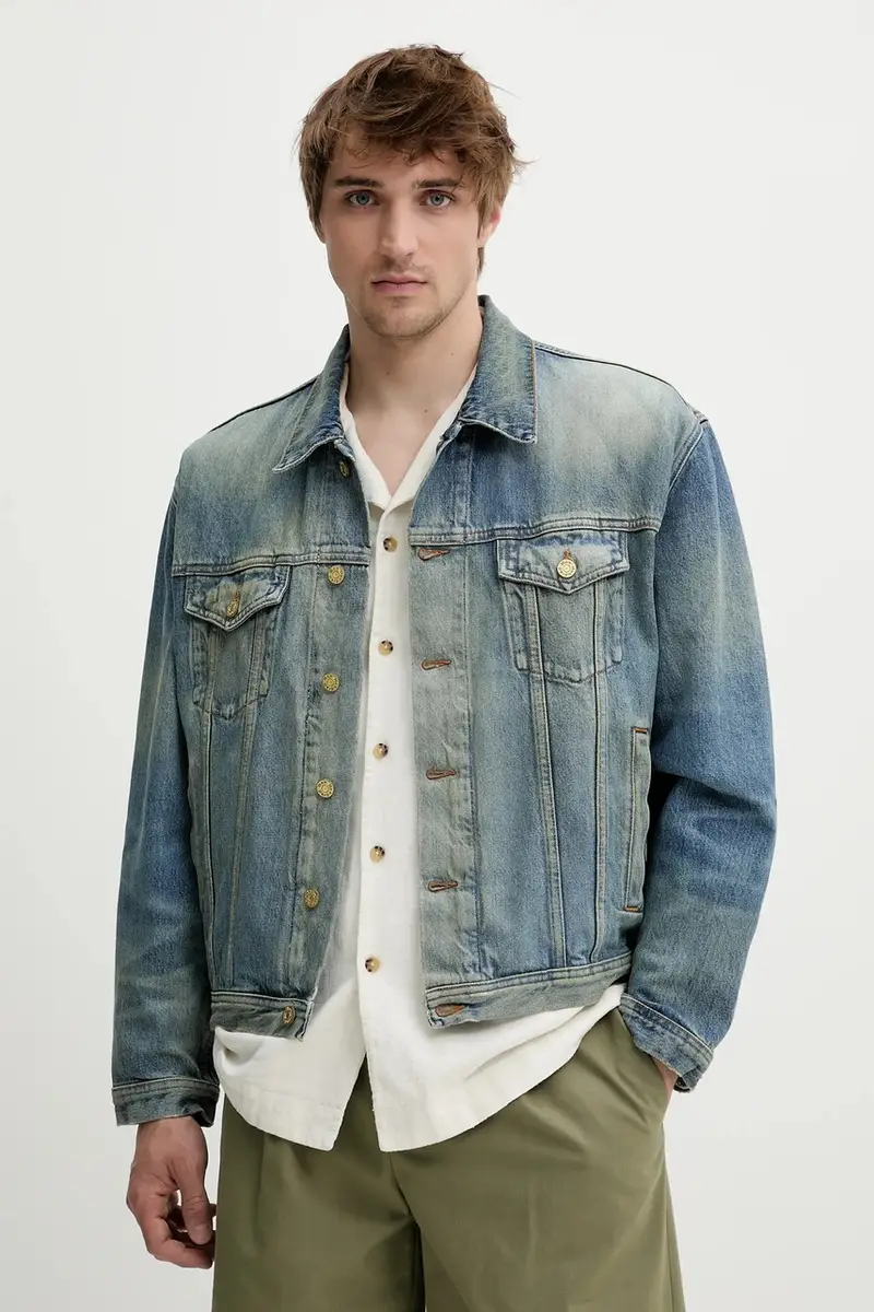 giacca di jeans colore blu 3569-15028 miniatura 2