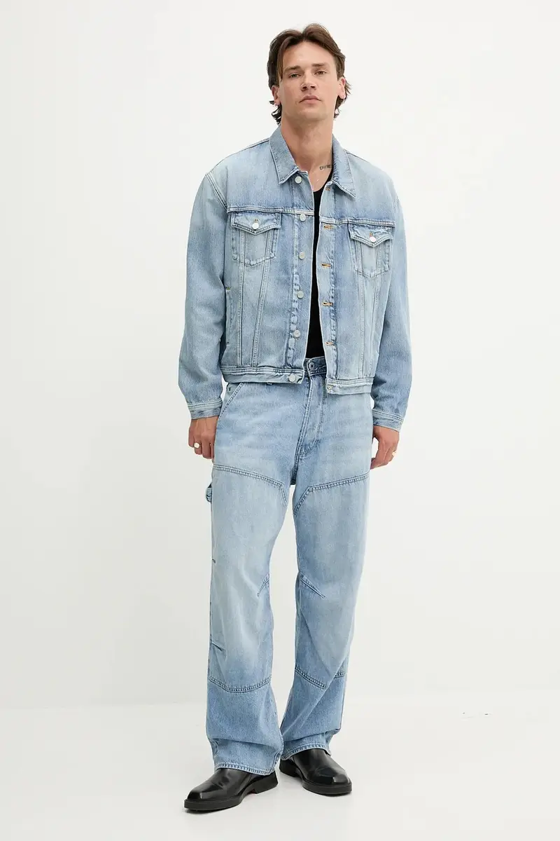 giacca di jeans colore blu 3654-15028 miniatura 2