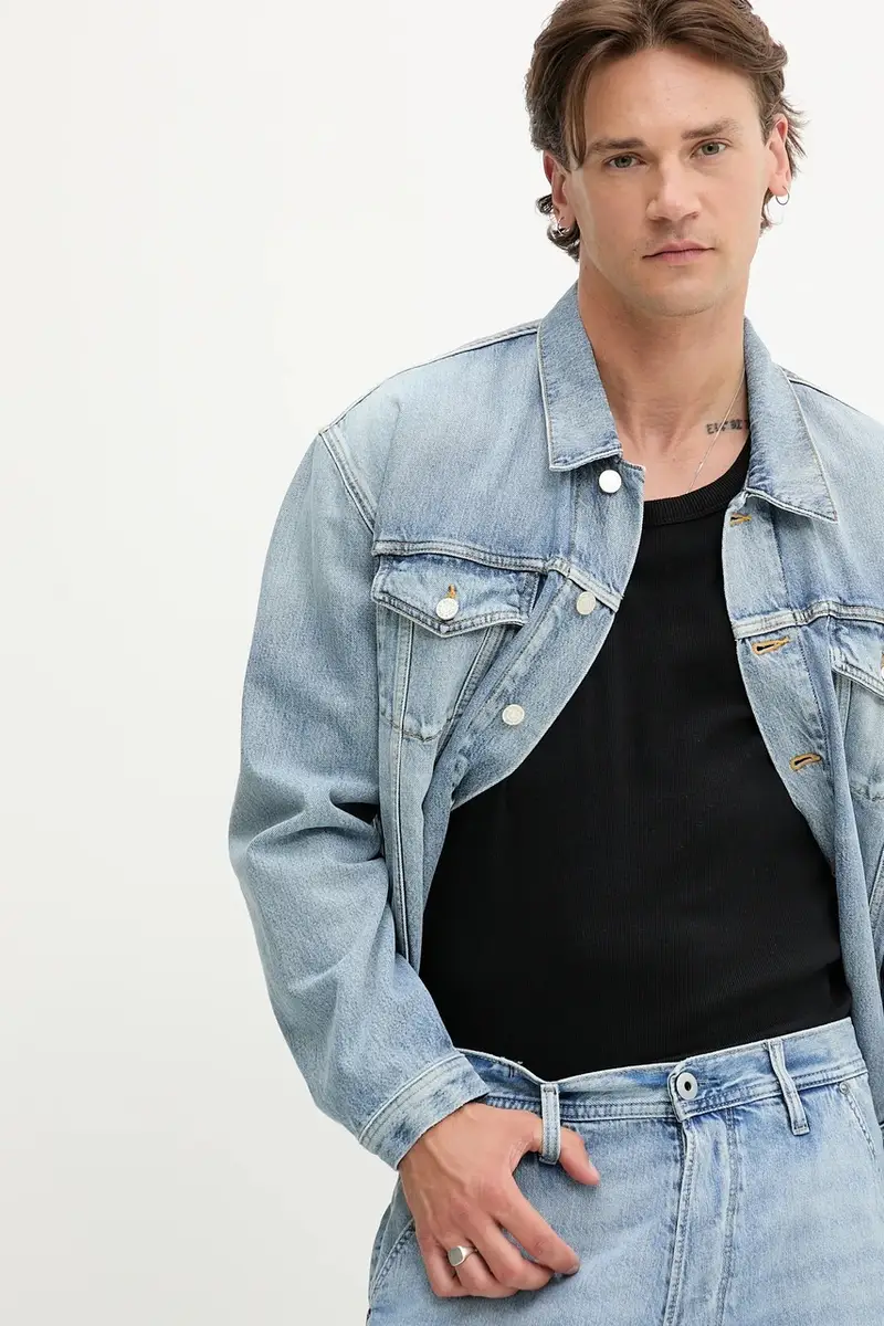 giacca di jeans colore blu 3654-15028 miniatura 4