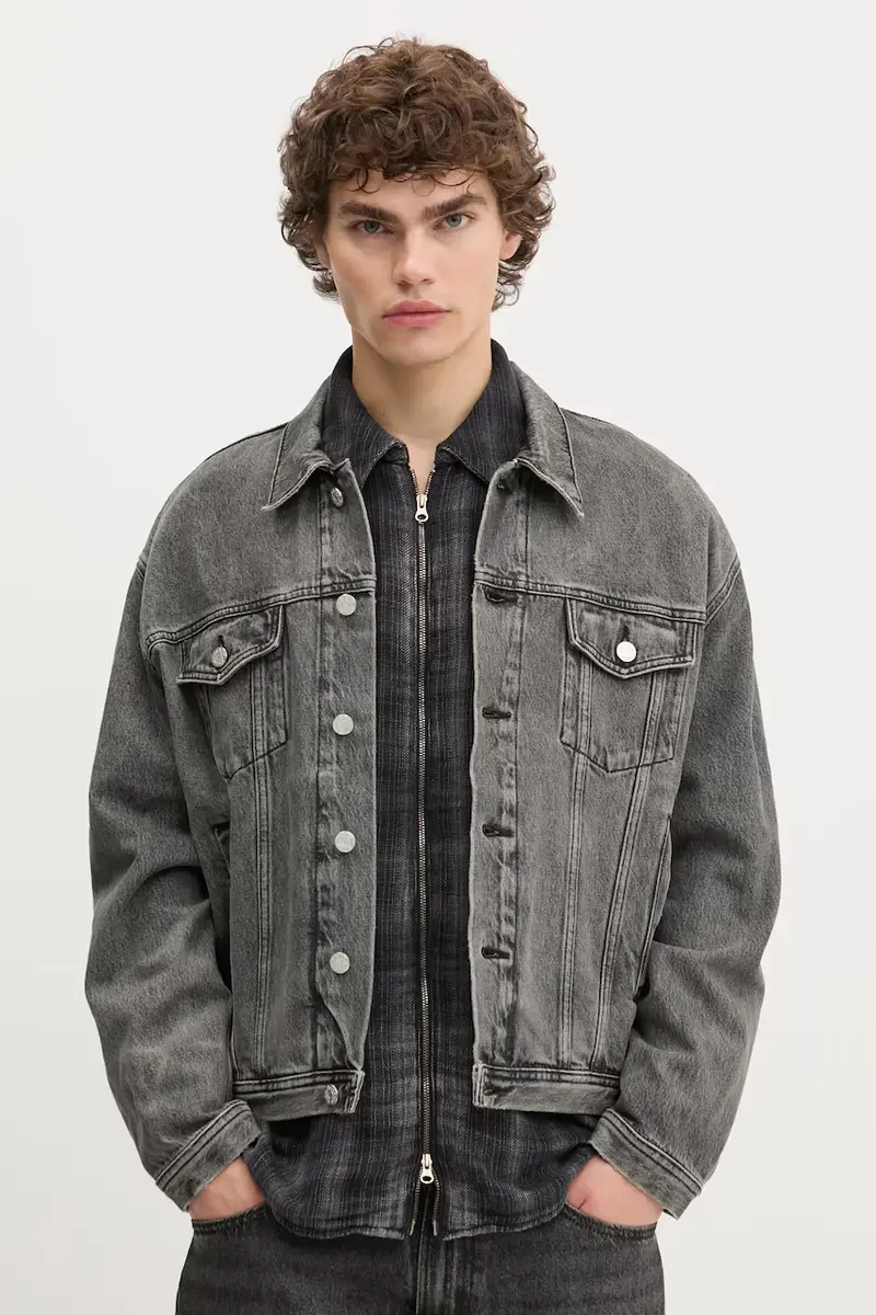 giacca di jeans colore grigio 3860-15098 miniatura 2