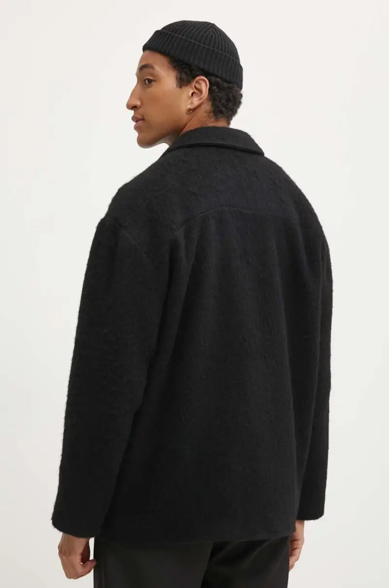 giacca in lana colore nero 3010-14242 miniatura 3