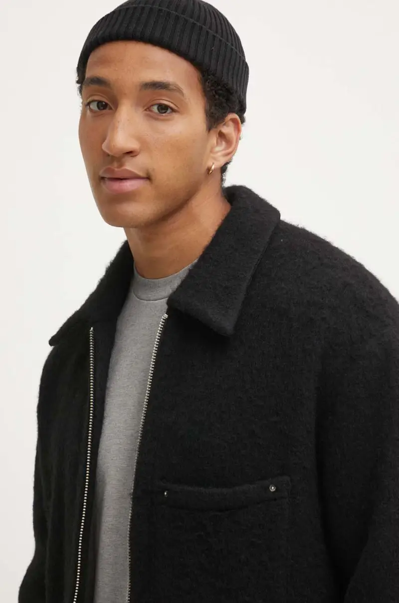 giacca in lana colore nero 3010-14242 miniatura 4