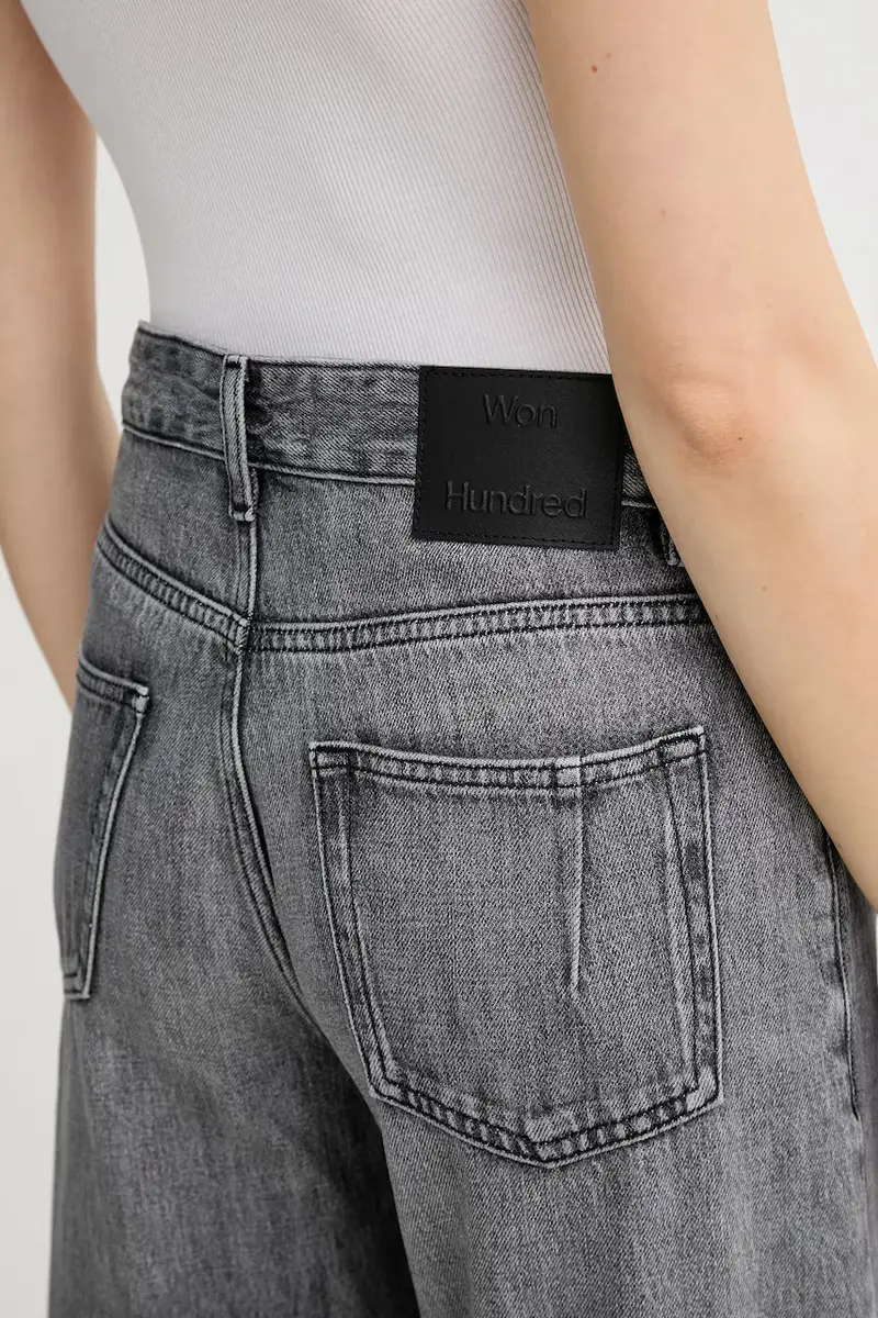 Won Hundred Jeans Donna Grigio 2886323 miniatura 4