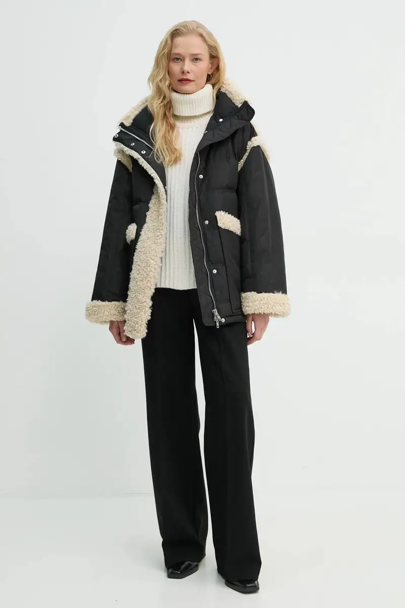 maglione in lana donna colore beige 3425-11098 miniatura 2