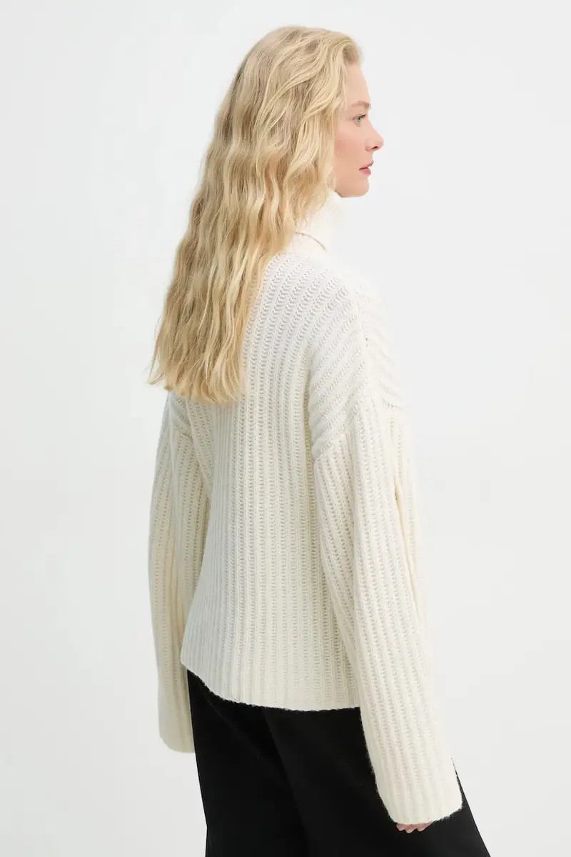 maglione in lana donna colore beige 3425-11098 miniatura 3