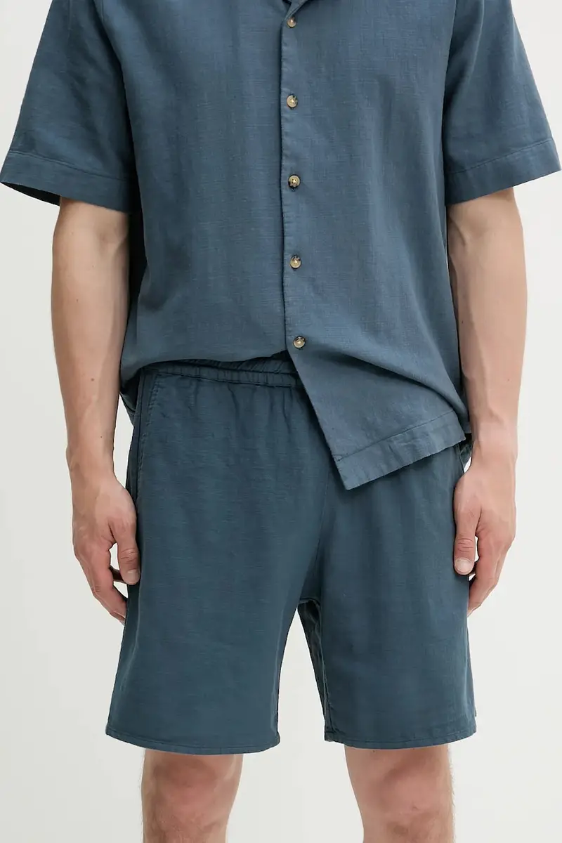 pantaloncini in cotone uomo colore blu 3561-14234