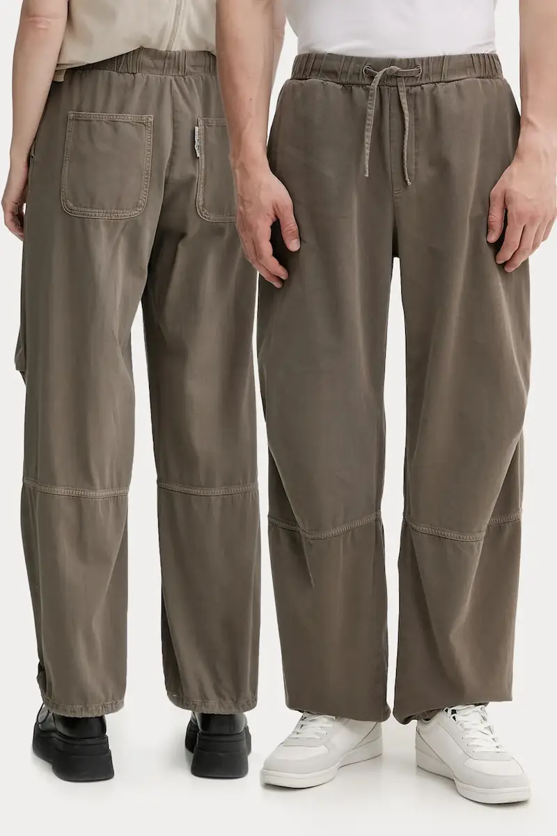 pantaloni in cotone colore verde 3544-15154