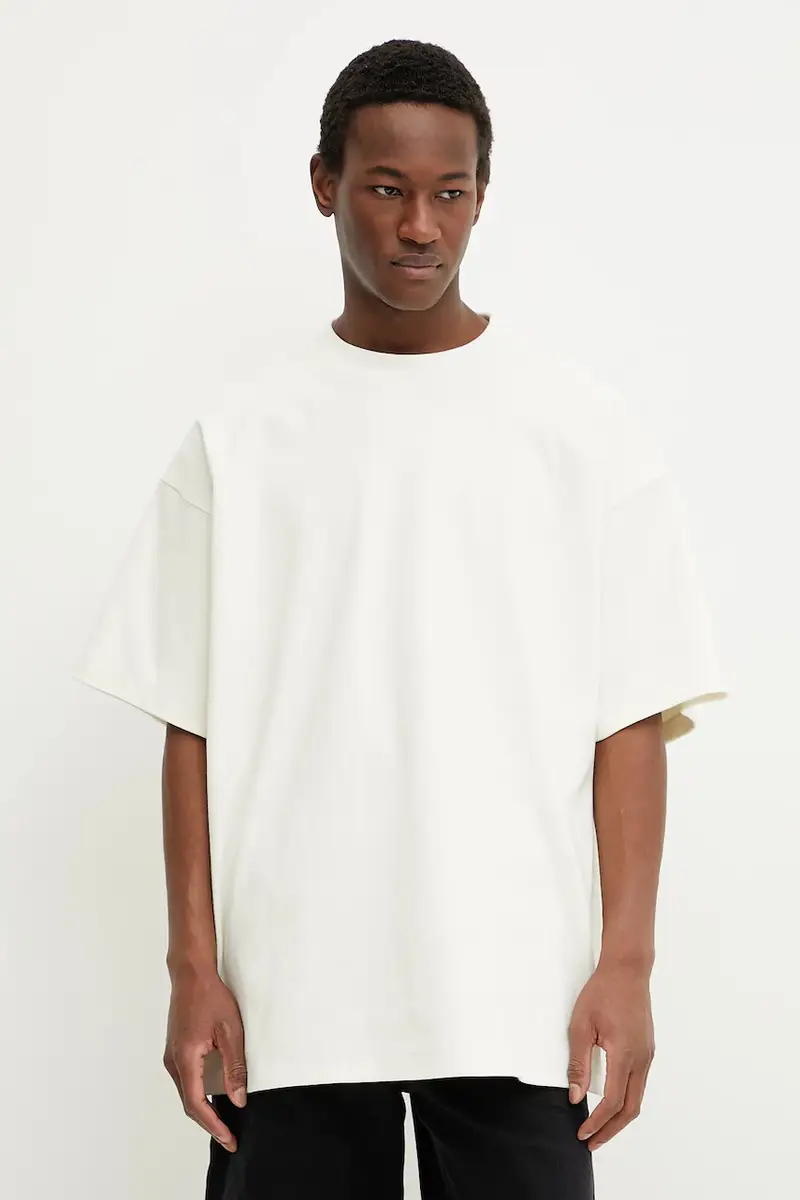 t-shirt in cotone colore beige 3521-12074 miniatura 2