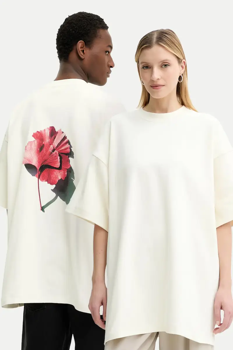 t-shirt in cotone colore beige 3521-12074