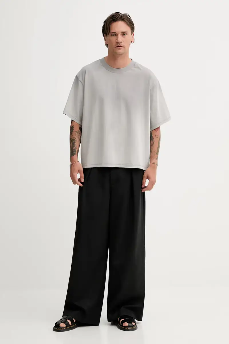 t-shirt in cotone colore grigio 3690-12071 miniatura 2