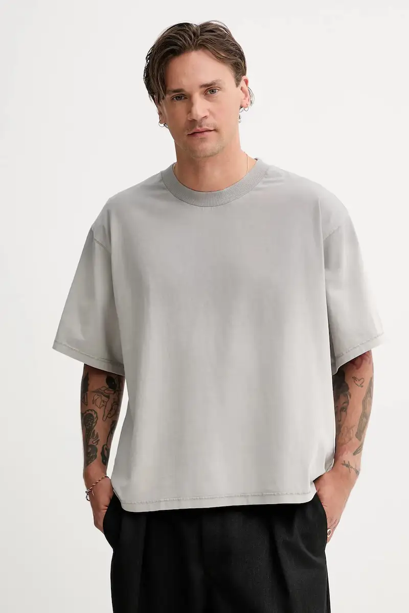 t-shirt in cotone colore grigio 3690-12071