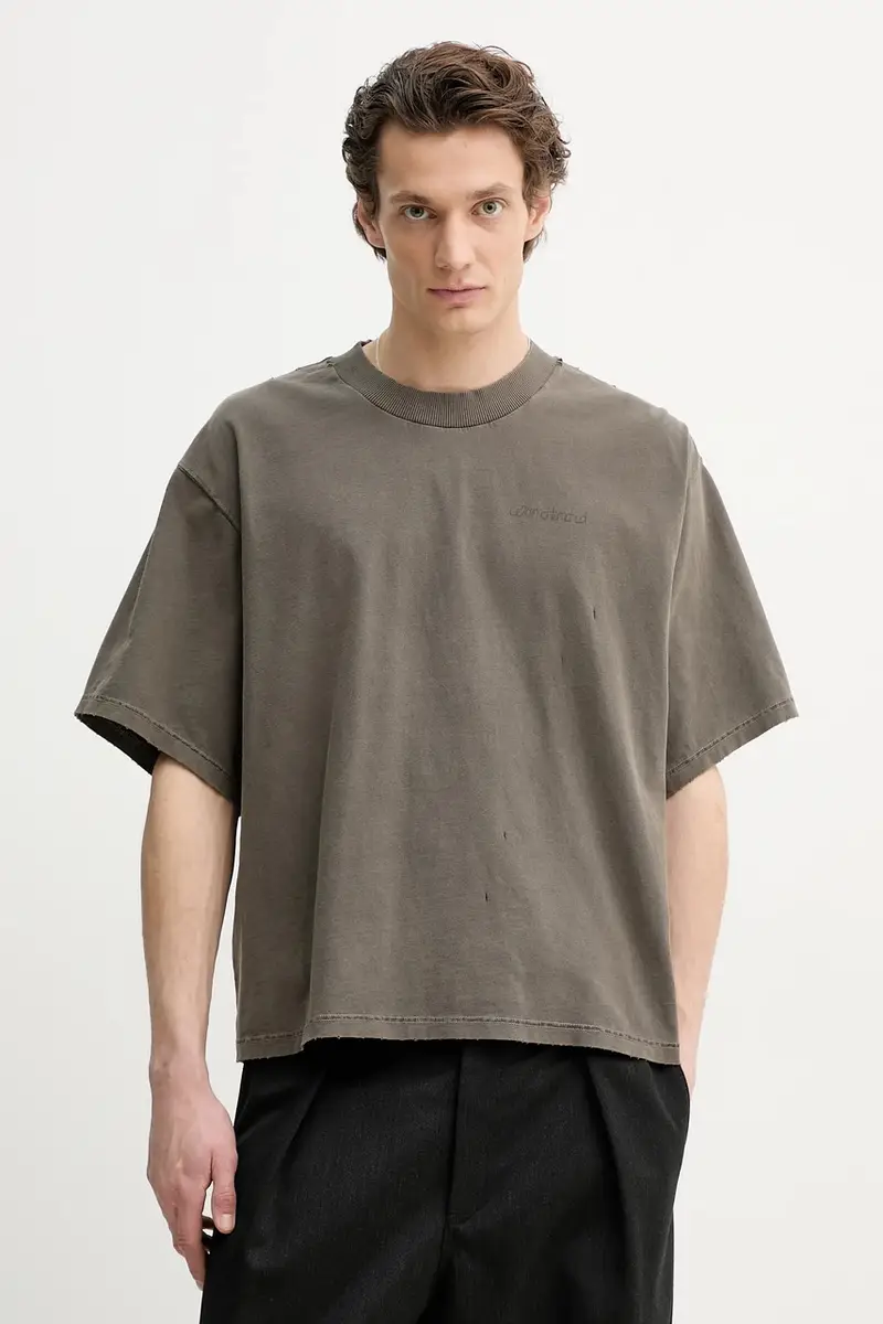 t-shirt in cotone colore marrone 3612-12071 miniatura 5