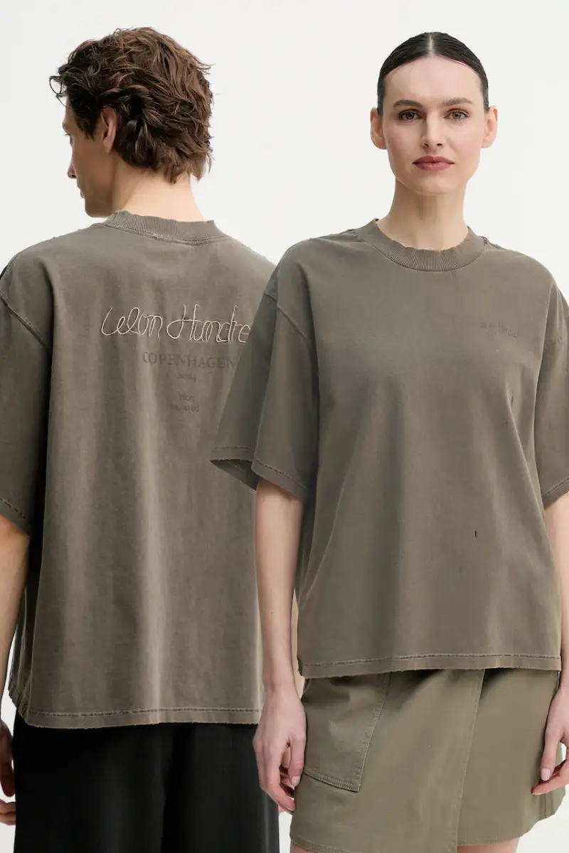 t-shirt in cotone colore marrone 3612-12071