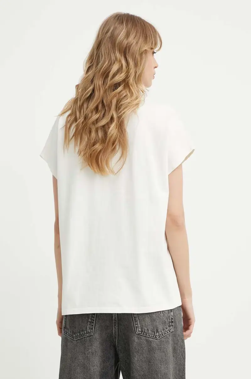 Won Hundred T-shirt Donna Beige 3120920 miniatura 3