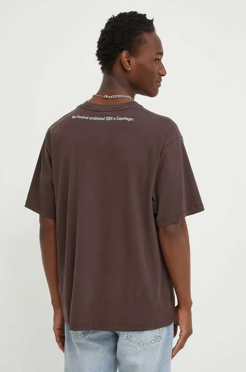 Won Hundred T-shirt Uomo Marrone 3617935 miniatura 3
