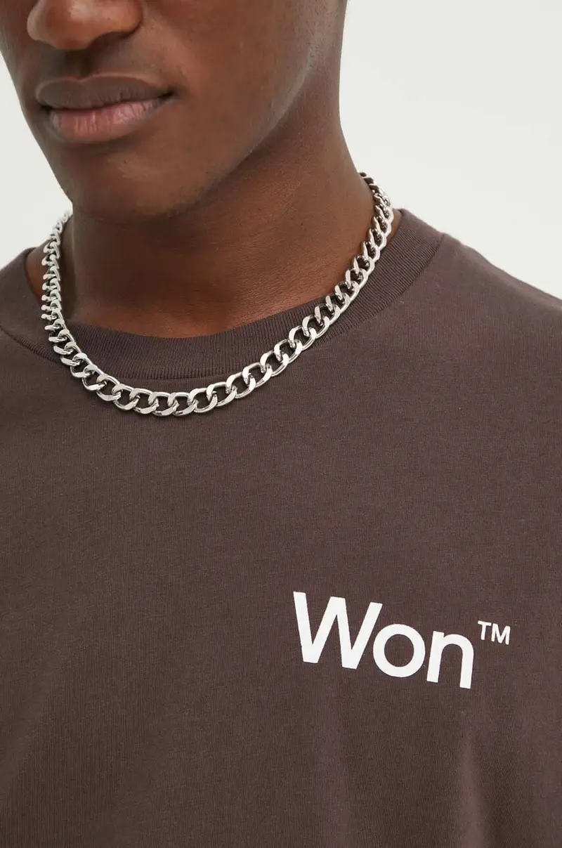 Won Hundred T-shirt Uomo Marrone 3617935 miniatura 5