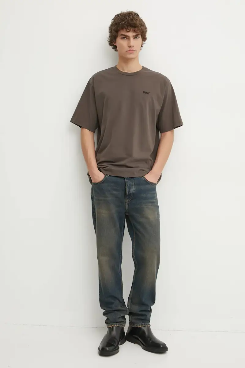 Won Hundred T-shirt Uomo Marrone 3325601 miniatura 2