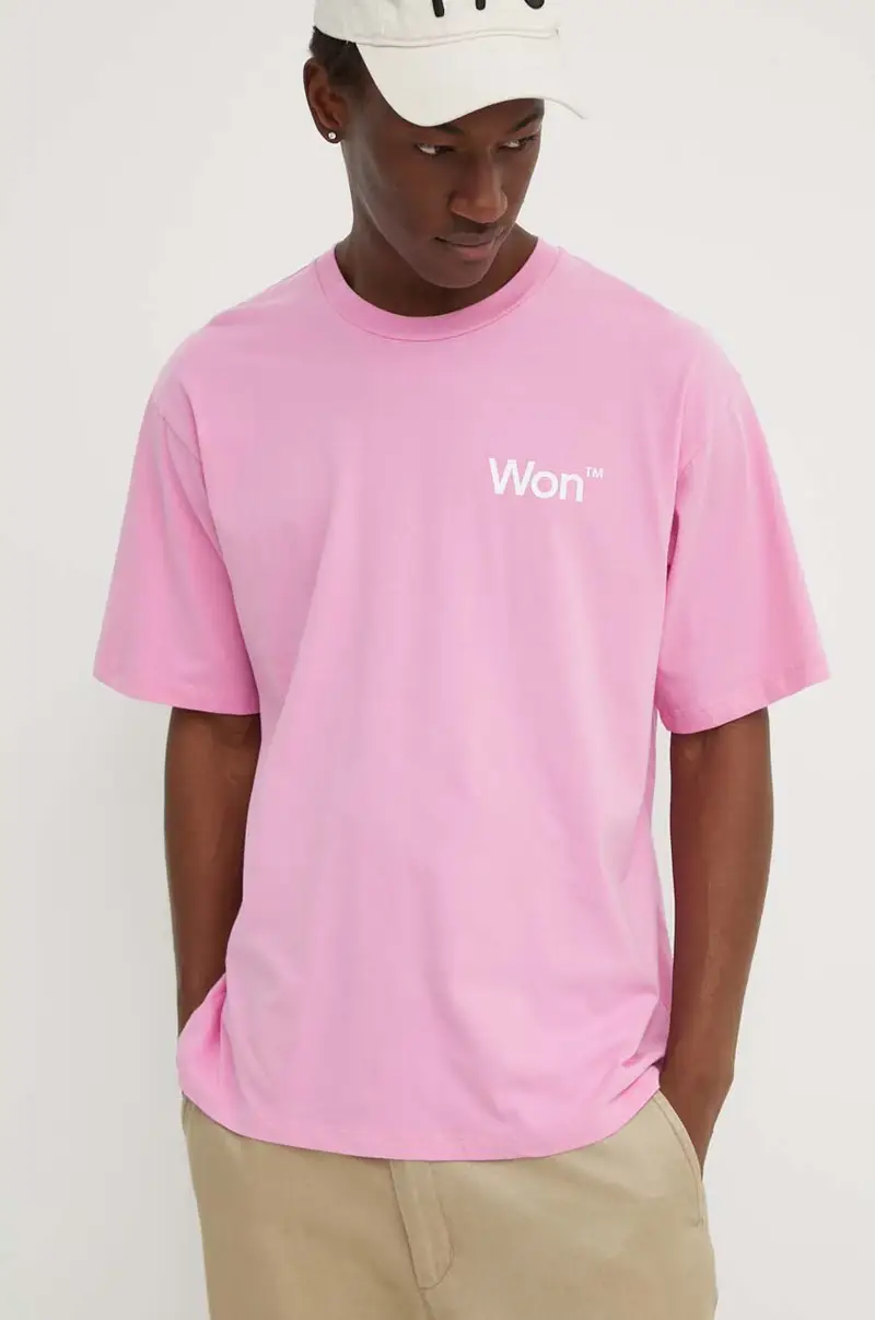 Won Hundred T-shirt Uomo Rosa 3661981 miniatura 4