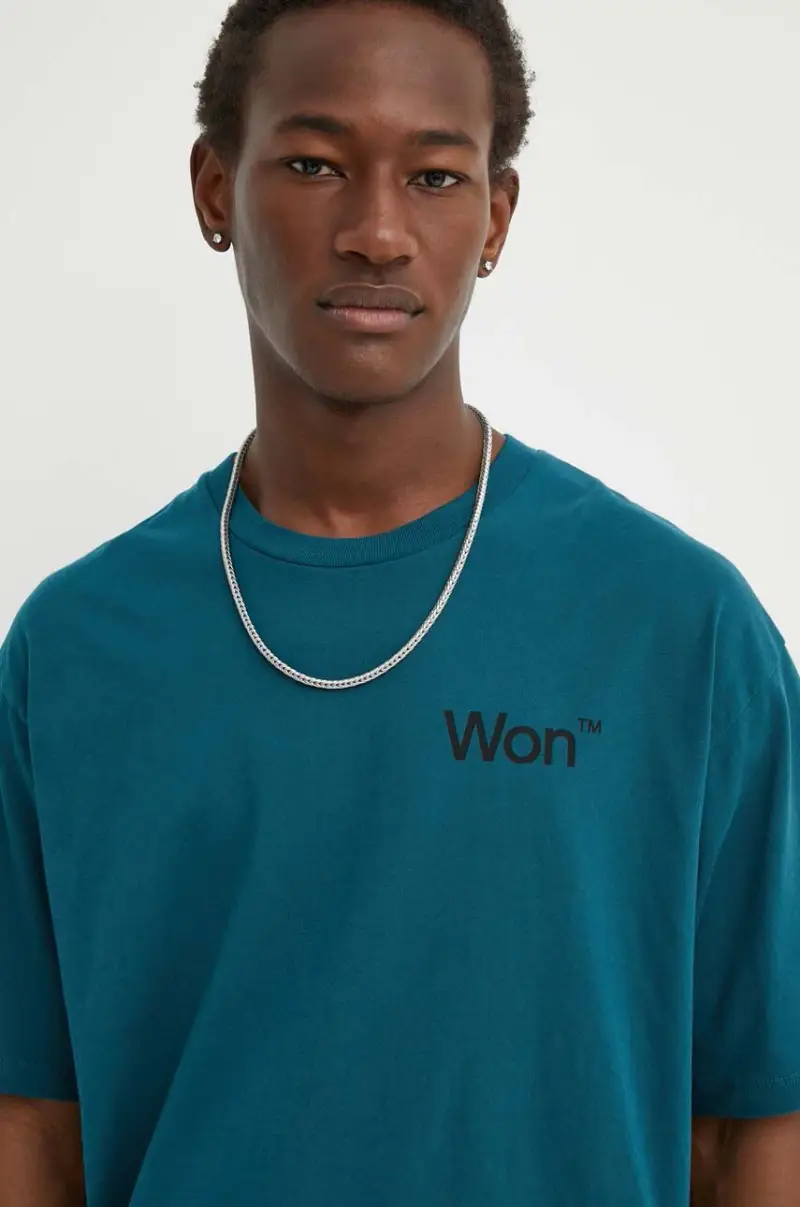 Won Hundred T-shirt Uomo Turchese 3667597 miniatura 4