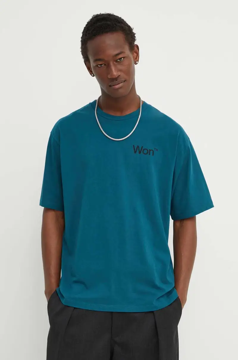 Won Hundred T-shirt Uomo Turchese 3667597