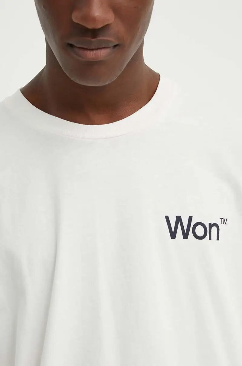 top a maniche lunghe in cotone colore beige 3146-12063 miniatura 5