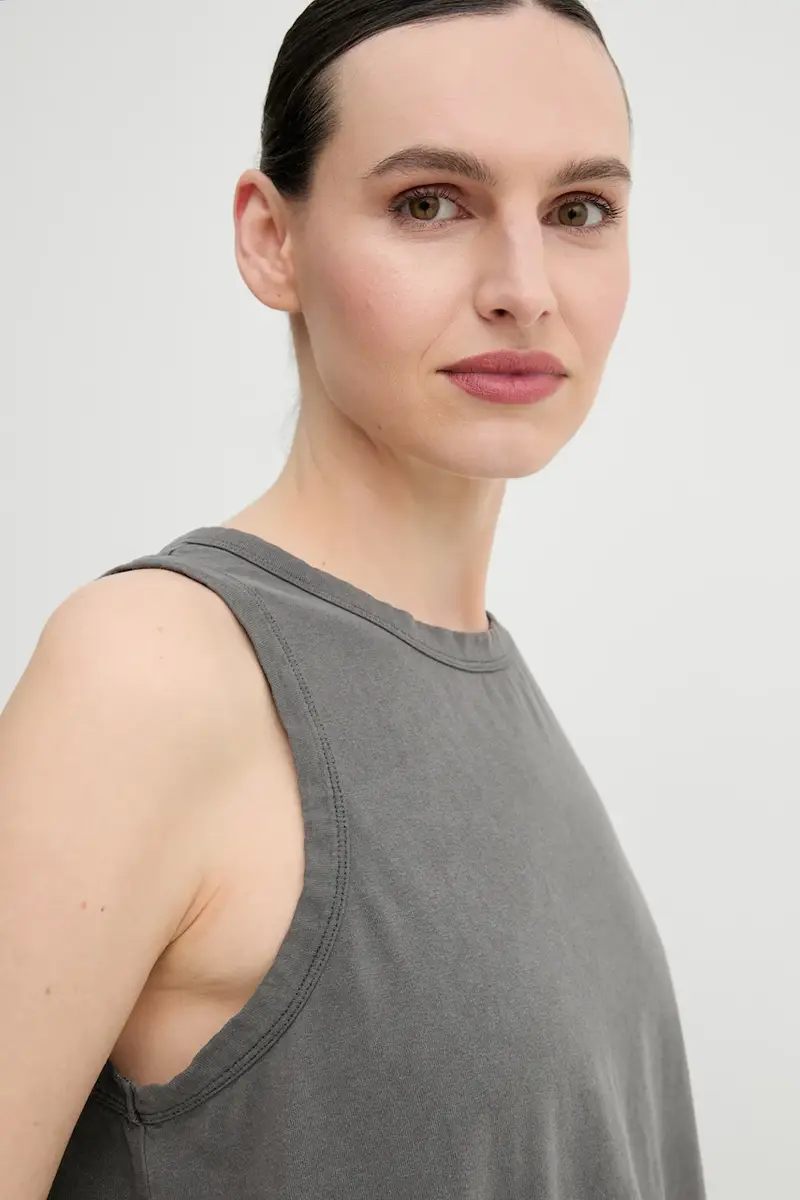 top in cotone colore grigio 3428-12086 miniatura 5