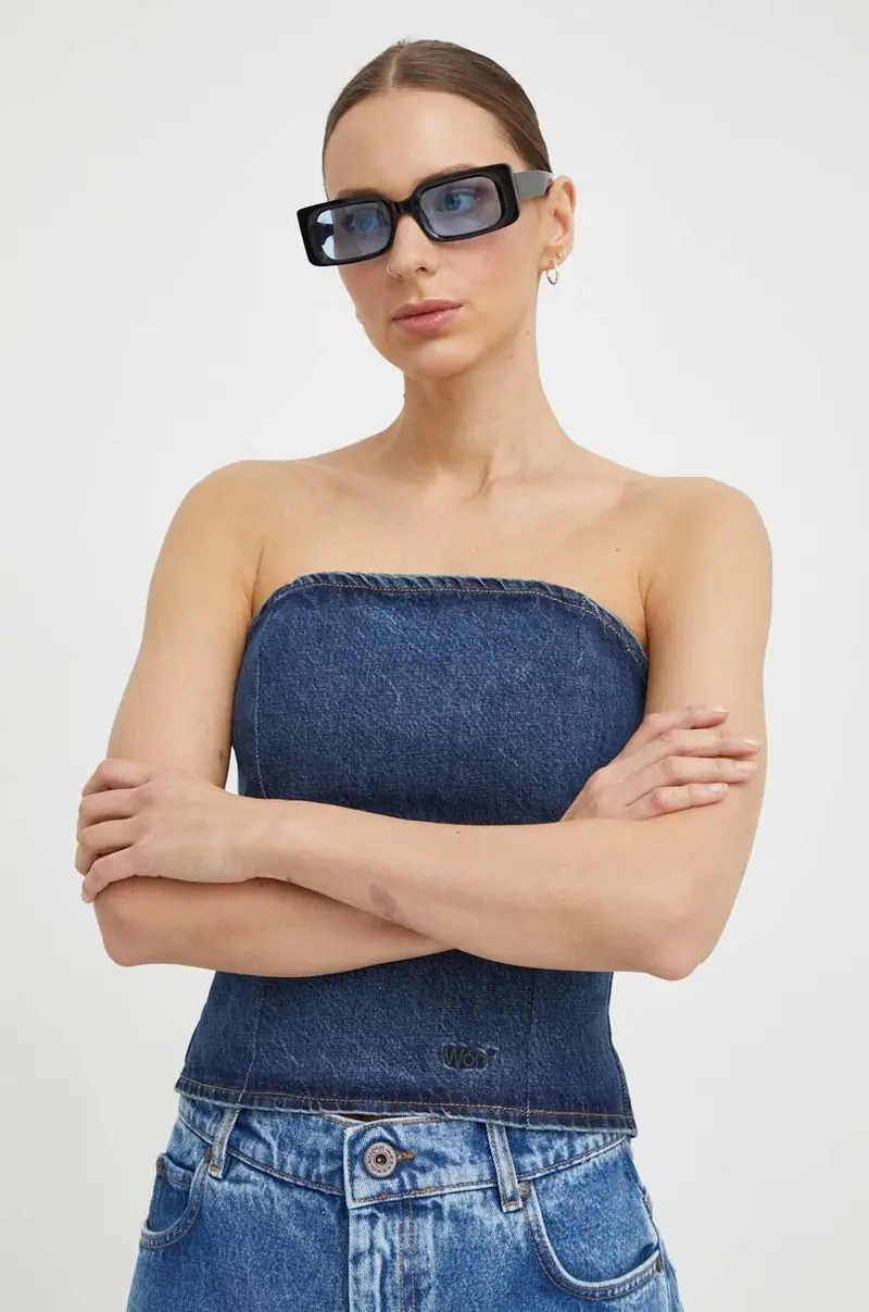 top jeans colore blu navy