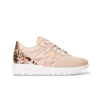 per donna A-24100 Sneakers Odisei in pelle beige (36), 3 a 5cm, Stringhe, Casual