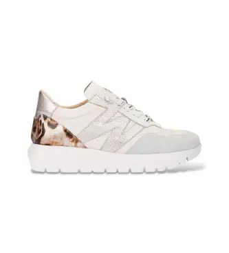per donna A-24100 Sneakers Odisei in pelle bianco sporco (36), 3 a 5cm, Stringhe, Casual